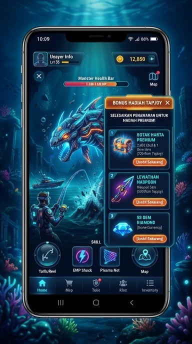 Proses unduhan cepat dan mudah dalam aplikasi tapjoy.